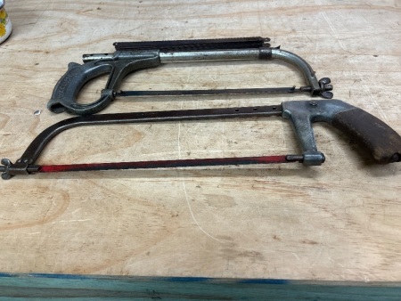 2 Vintage Hacksaws and blades - Eclipse and D Emmett