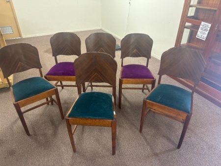 6 Art Deco Dining Chairs