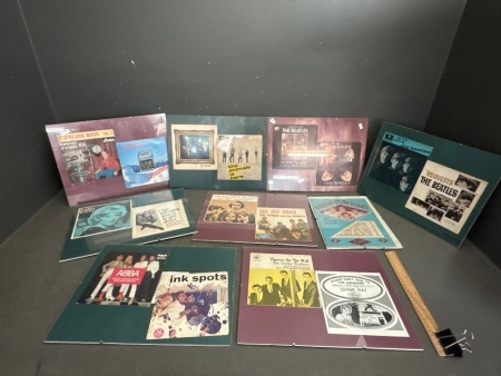Selection of Music Memorabilia Framed Single Covers