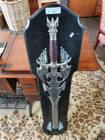 Mounted decorative sword