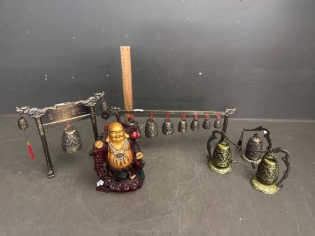 Asian Decorator lot with Laughing Buddha