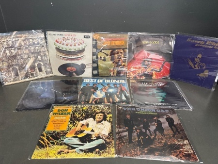 10 x Mixed Genre Vinyl Records