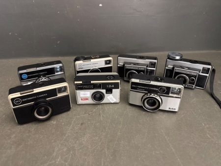 7 Vintage Kodak Instamatic Cameras