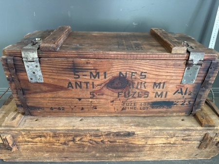 2 x Vintage Wooden Crates