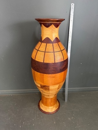 Hand Crafted Red Mahogany, Cypress, Cedar & Silky Oak Urn