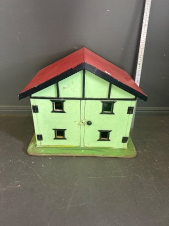 Mid Century Hand Made Wooden Doll House