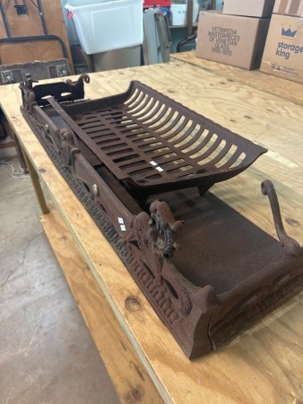 Vintage Cast Iron Fire Pit and Guard
