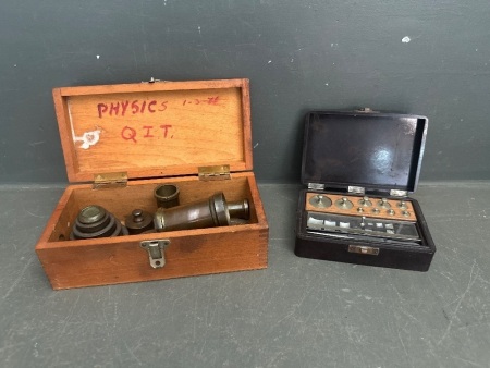Analite Calibration Set in Bakelite Box & Mixed Selection of Brass Weights