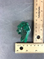 Carved Malachite Native American Indian Head - 2