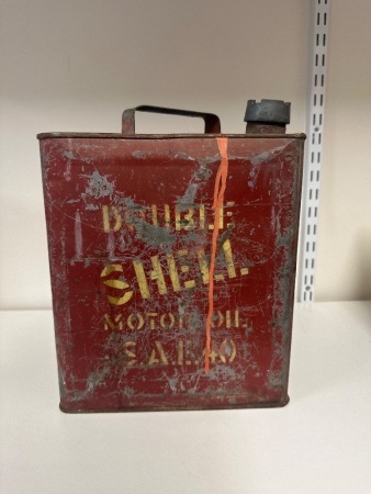 Double Shell Motor Oil 2 Gallon De-Bossed Can