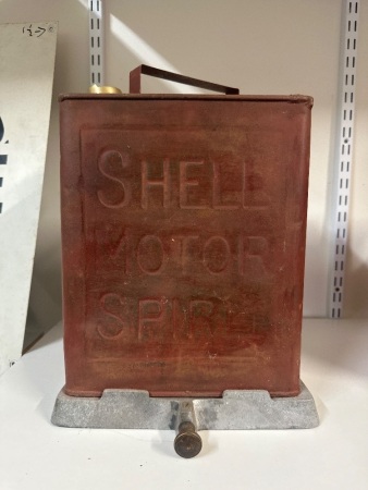Shell Motor Spirit 2 Gallon De-Bossed Can with stand