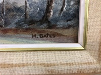 2 Framed Original Paintings by Mim Bates c1980's & Oil on Canvas by R.Garland-Sticovich - 5