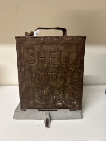 Shell Motor Spirit 2 Gallon De-Bossed Can with stand