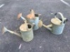 Three Galvanised Watering Cans