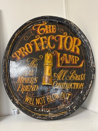 The Protector Lamp Wooden sign