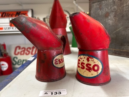 2 small ESSO Oil Pourers