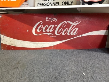 Coca Cola Metal Sign - app 1370 x 450