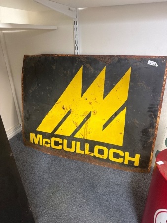 McCulloch Metal Sign - app 900 x 660