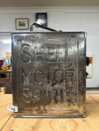 De-bossed Shell Motor Spirit Oil Can