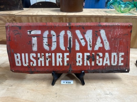 Tooma Bushfire Brigade Metal Sign
