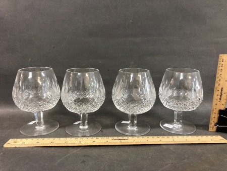 4 x Waterford Crystal Colleen Brandy Glasses