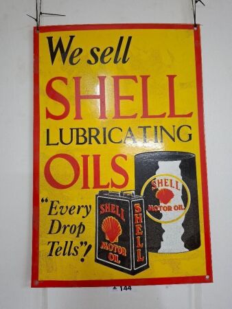 Shell Lubricating Oils Enamel Sign