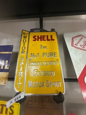 Shell Motor Spirt Aluminium Sign