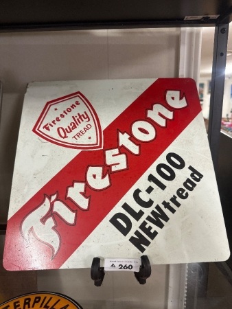 Tin Firestone Sign