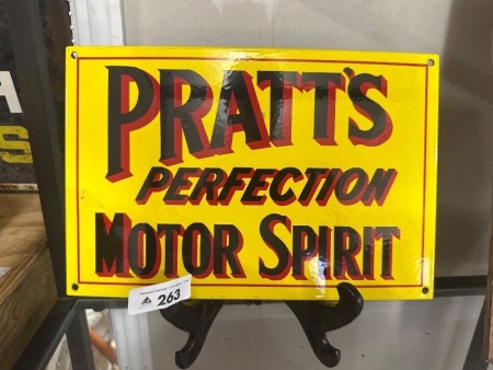 Pratts Steel Sign