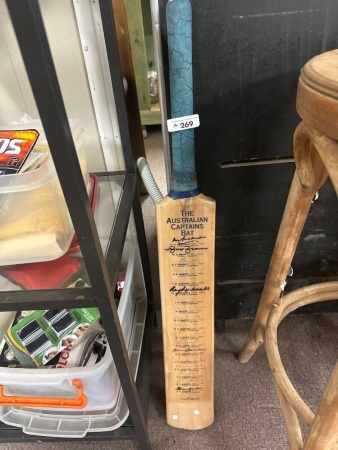Signed Cricket Bat - The Australians Captains Bat