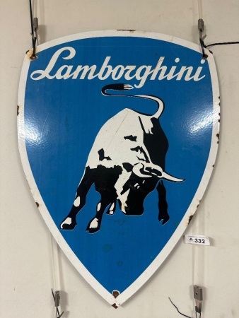 Lamborghini Enamel Sign