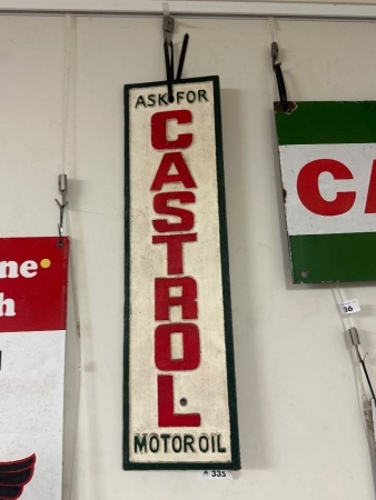 Cast Iron Castrol Motor Oil Sign