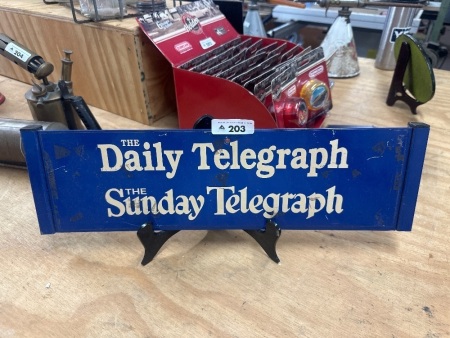 Tin Sign - The Daily Telegraph - The Sunday Telegraph