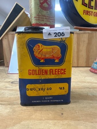 Golden Fleece one quart oil can - Original