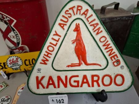 Kangaroo Cast Iron Plaque