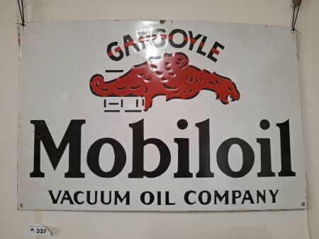 Mobileoil Gargoyle Enamel Sign