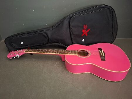 3/4 Pink Martinez Guitar and Case