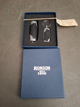 Boxed Ronson Lighter and Key Ring&nbsp;