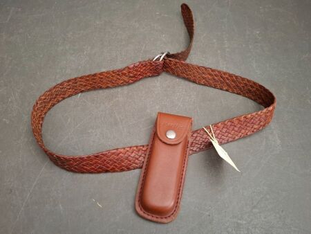 Pacific Leather Utility Pouch on Plaited leather Belt