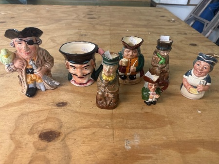 7 Various Character Jugs