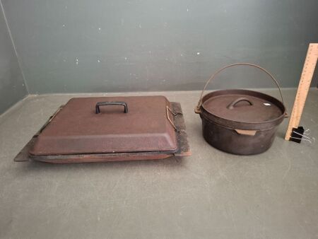 2x Vintage Camp Ovens