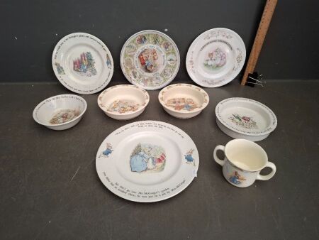 Mixed Selection of Royal Doulton Bunnykins Plates, Bowls & Cup