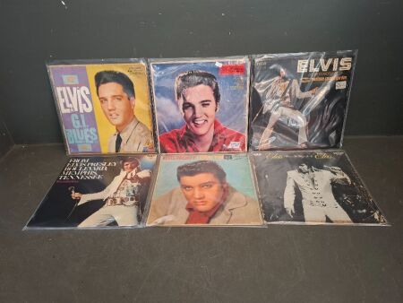 6 x Elvis Vinyl Records - Inc Rare New Zealand Pressing