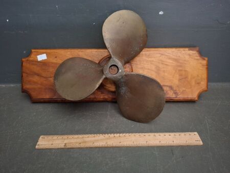 Vintage Mounted Brass Boat Propeller&nbsp;