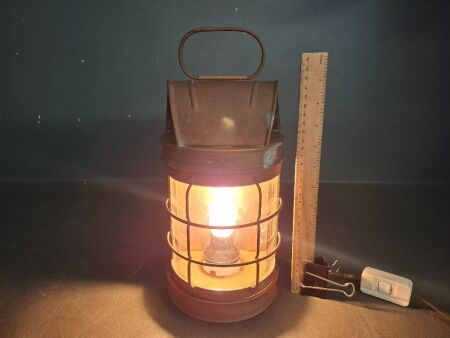 Mid Century Brass Electric Lantern&nbsp;