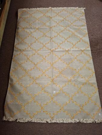 Indian Silk Rug with Gold Inlay - App 1900 x 1200