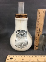 Vintage Dr. Nelson's Inhaler, Salt Glazed French Rum Flagon, Vintage English Tea Pot - 3