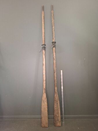Pair Vintage Boat Oars