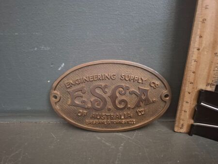 ESCA of Australia Brass Plaque&nbsp;