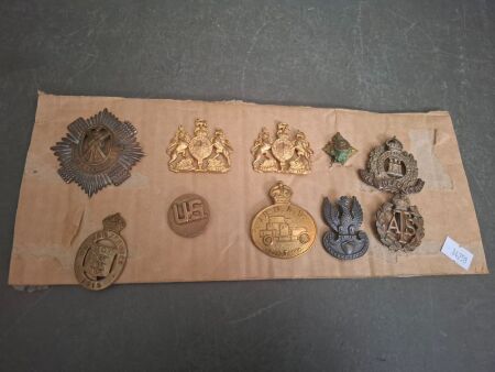 10 Assorted Military Badges